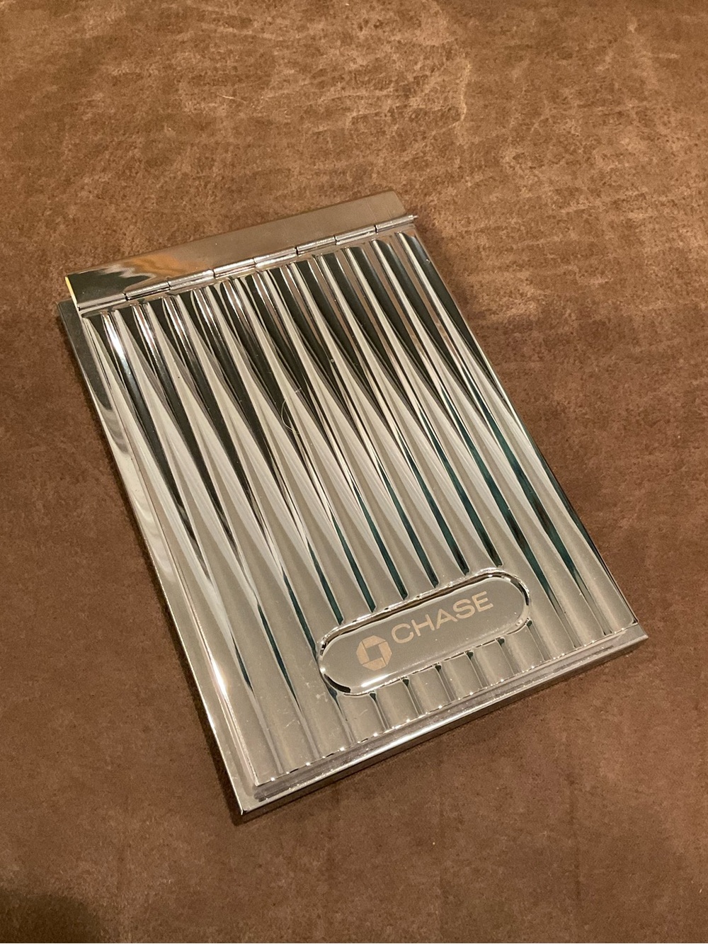 Silver Notepad with Chase Logo